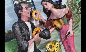 (VIDEO) Marc Anthony comiendo la chipa de Nadia Ferreira en Villarica, obra del “Rey del Barro”
