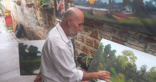 La Nación / Artista plástico recorre el país para vender sus cuadros pintados
