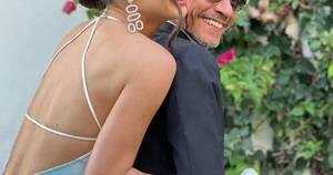 La Nación / Nadia Ferreira y Marc Anthony van de vacaciones