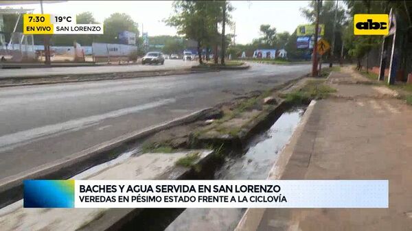 San Lorenzo: Veredas en pésimo estado frente a la Ciclovia - ABC Noticias - ABC Color
