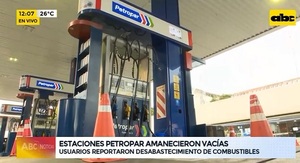 Tras caos, surtidores de Petropar amanecen vacíos y sin combustibles