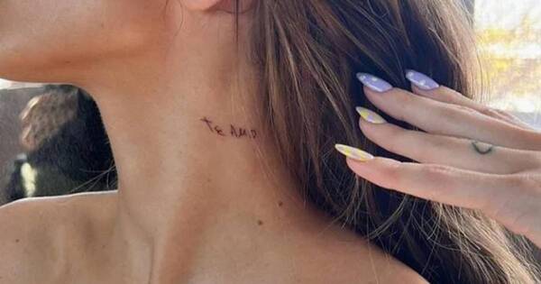 La Nación / “Te amo”, la frase que luce en su cuello Tini Stoessel en honor a su papá