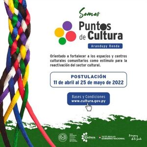 Habilitan convocatoria para el Programa Puntos de Cultura 2022 - ADN Digital