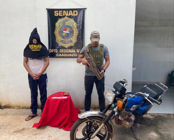 Detienen a “narco delivery” en Caaguazú | 1000 Noticias