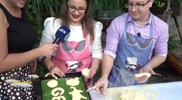 Crónica / [VÍDEO] A sus 45 años, presentador de noticias hizo su primera chipa