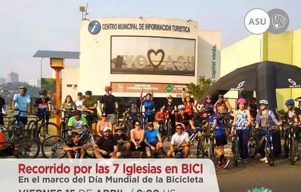Asunción: realizarán recorrido por las 7 iglesias en bicicleta, este viernes santo