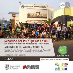 Invitan a recorrer ‘bicicleteando’, las 7 iglesias más icónicas de Asunción