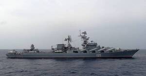 La Nación / Rusia confirma que el buque ‘Moskva’ se hundió mientras era remolcado