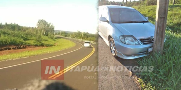 ACCIDENTE CON SUERTE SOBRE RUTA PY 1 ZONA SAN LUIS DEL PNÁ - Itapúa Noticias