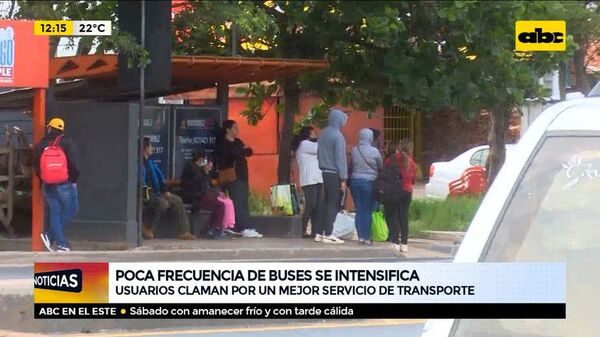 Reguladas de buses se sienten más los fines de semana - ABC Noticias - ABC Color