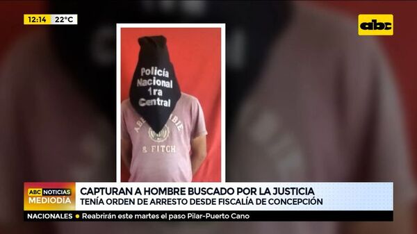 Capturan a un hombre buscado por la justicia - ABC Noticias - ABC Color