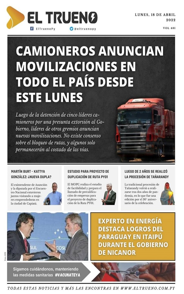 Portadas de este lunes 18 de abril de 2022