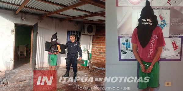  ENTRÓ EN CASA DE UN POLICÍA A HURTAR Y FUE ATRAPADO - Itapúa Noticias