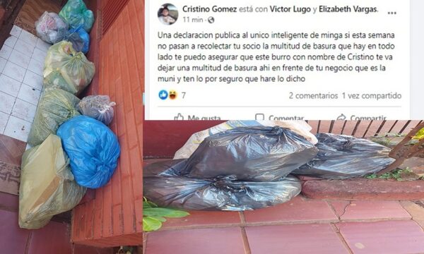 Mingueros están hartos del problema de la basura