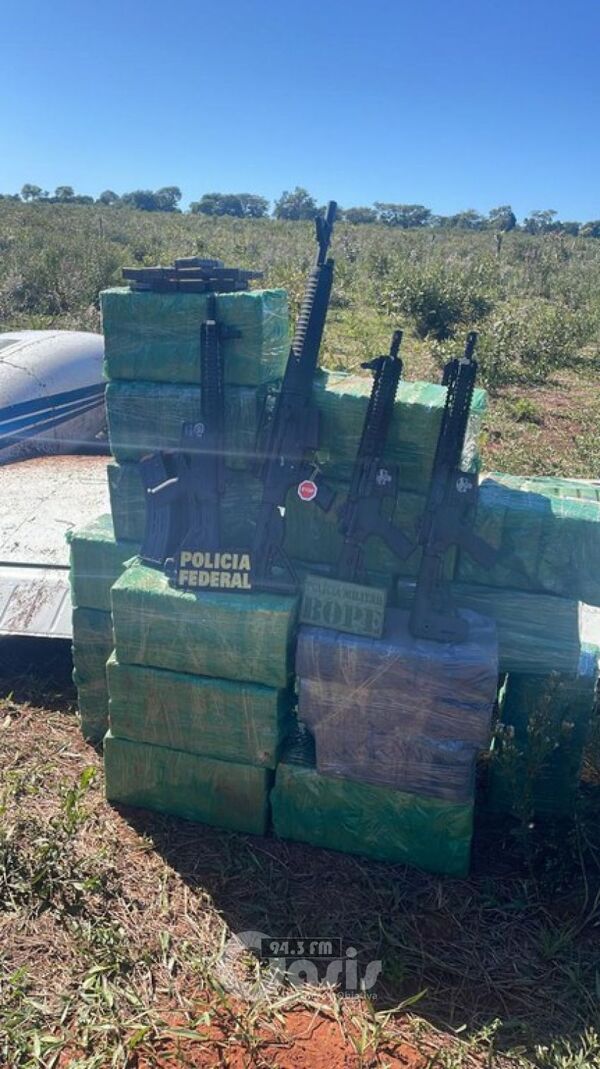 Incautan casi media tonelada de cocaína y fusil en frontera con Capitán Bado