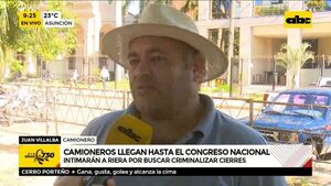 Camioneros llegan hasta el Congreso Nacional - ABC Noticias - ABC Color