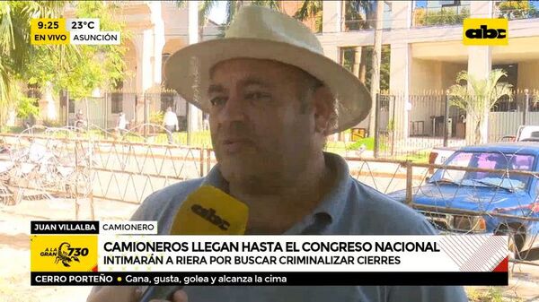 Camioneros llegan hasta el Congreso Nacional - ABC Noticias - ABC Color
