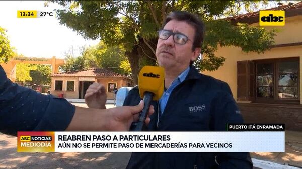 Reabren paso a particulares por Itá Enramada - ABC Noticias - ABC Color