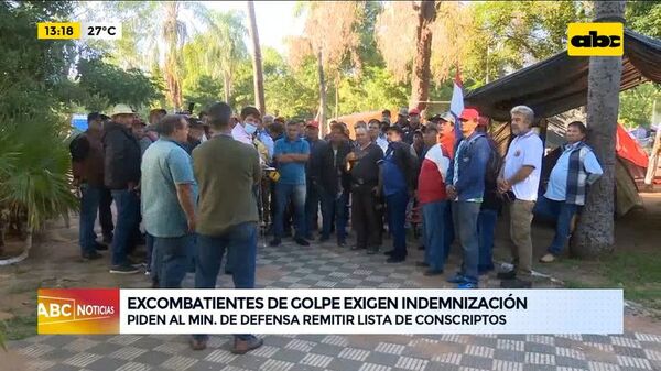 Excombatientes del golpe exigen indemnización - ABC Noticias - ABC Color