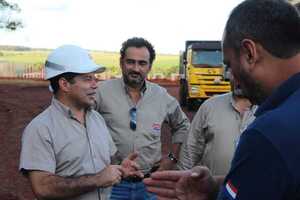 YGUAZÚ: Titular de la ANDE verificó avance de las obras de la futura sub estación