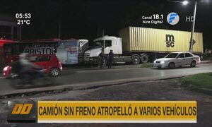 Camión sin frenos atropelló varios vehículos en Villa Elisa - PARAGUAYPE.COM