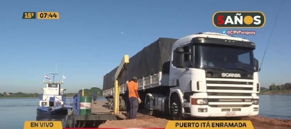 Reapertura del cruce de balsas en Puerto Itá Enramada - C9N
