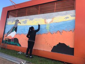 Mural de Tero Tero es el nuevo atractivo en la Costanera San José