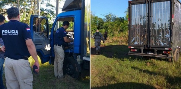 Abandonan camión totalmente vacío tras asalto en Luque