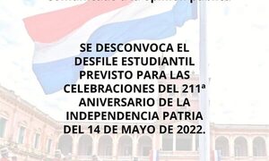 CDE sin desfile cívico-estudiantil en homenaje a la Patria