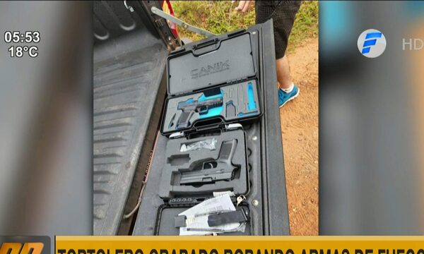 ''Tortolero'' fue grabado robando armas de fuego en Lambaré | Telefuturo