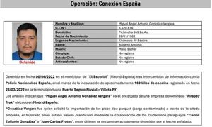 Con ayuda de la policía española, Senad captura a paraguayo vinculado a carga de cocaína incautada en Villeta - Nacionales - ABC Color