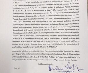 Juez prohíbe cierre de rutas tras amparo promovido por Gobernador