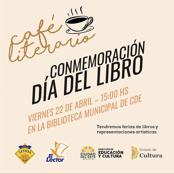 Invitan a "Café Literario" en recordación del Día Internacional del Libro - La Clave