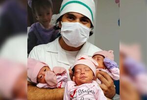 Dan de alta a trillizas gemelares nacidas en IPS - Megacadena — Últimas Noticias de Paraguay