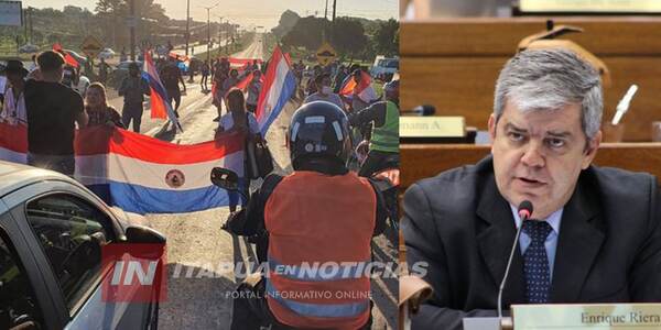 RIERA EXPLICA PROYECTO DE LEY CONTRA LOS CORTES DE RUTAS - Itapúa Noticias