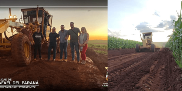 SAN RAFAEL DEL PNÁ: INTENDENTE ACOMPAÑA TRABAJO DE MEJORAS DE CAMINO TRAYECTO CANARIO-AURORA - Itapúa Noticias