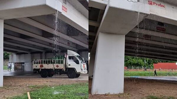 MOPC culpa "a la basura" por filtraciones en nuevo viaducto