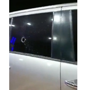 Otro vehículo recibió un balazo cuando cruzada cierre de camioneros