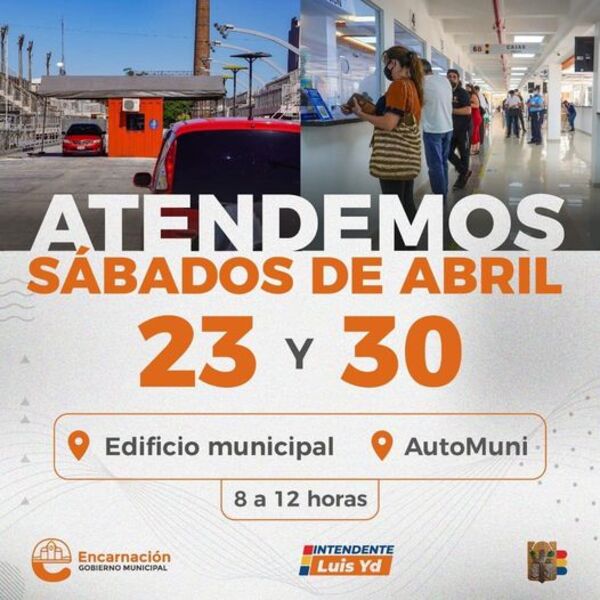 LA MUNI ATIENDE MAÑANA SÁBADO 23 DE ABRIL