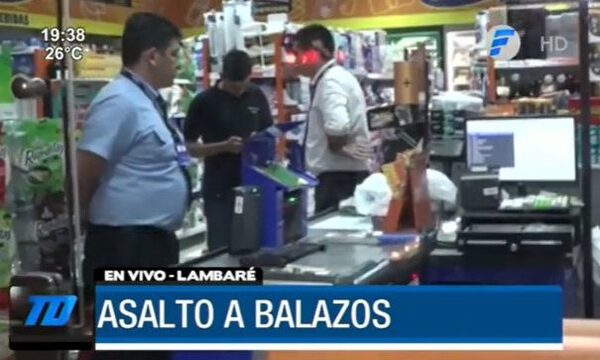 Asaltaron a balazos un supermercado en Lambaré | Telefuturo