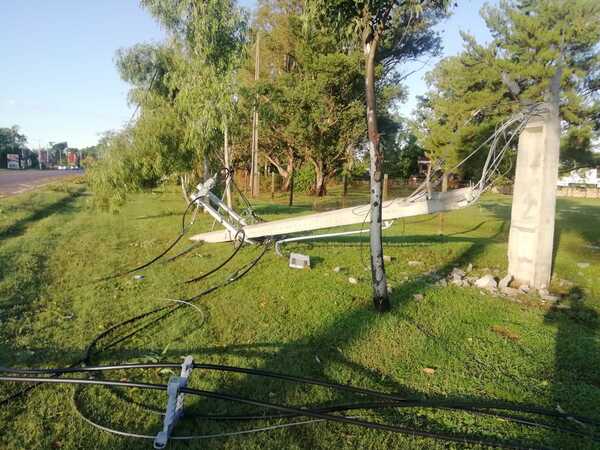 Fuerte temporal dejó fuera de servicio 82 líneas de media tensión de la ANDE - .::Agencia IP::.