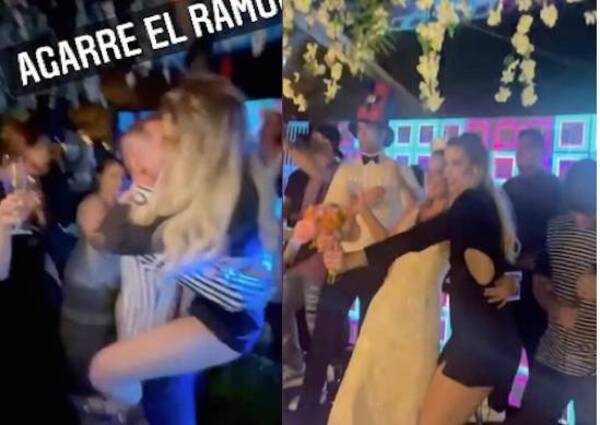 Crónica / [VIDEO] Carmiña agarró el ramo y de fondo Camarasa cantaba "déjame entrar a ese corazón..."