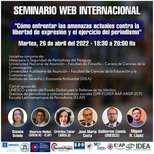 Seminario sobre como enfrentar las amenazas contra el periodismo y la libertad de expresión » San Lorenzo PY