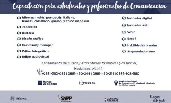 Expo de capacitación en comunicación se realizará este martes - La Clave