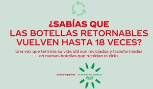 Coca-Cola promueve el uso de envases retornables