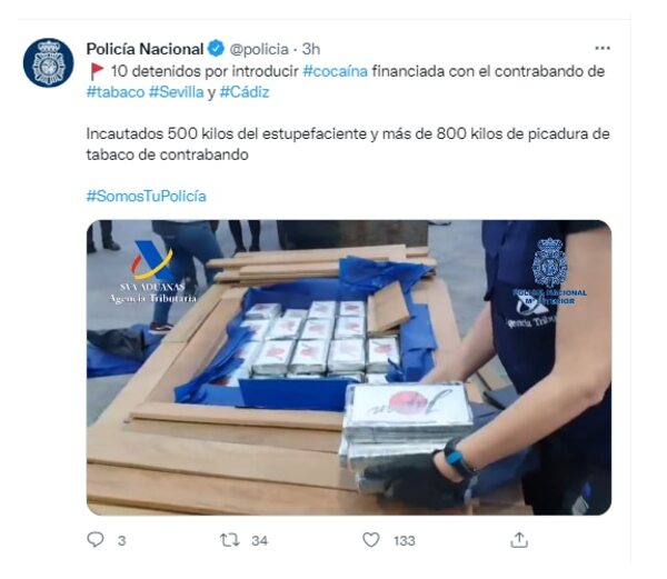 “Operación Asunción”: 10 detenidos en España tras incautación de cocaína paraguaya - Nacionales - ABC Color