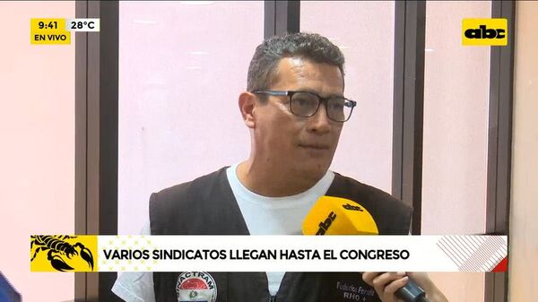 Sindicatos llegan hasta el Congreso - ABC Noticias - ABC Color