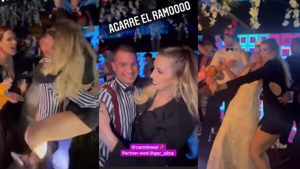 Diario HOY | Con Camarasa cantando en vivo, Carmiña agarró ramo en boda y celebra con su novio