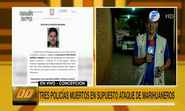 Tres policías muertos en supuesto ataque de marihuaneros en Concepción - PARAGUAYPE.COM