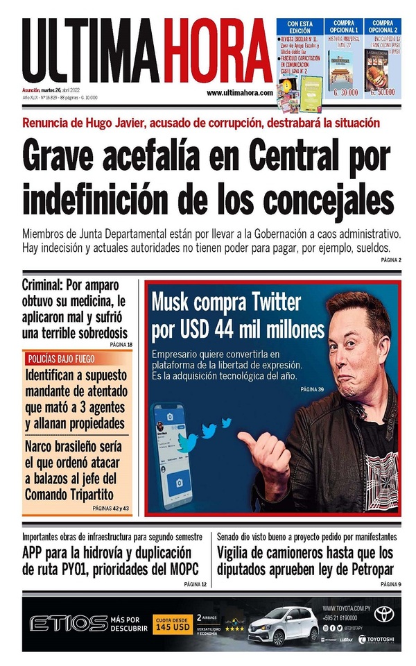 Portadas de este martes 26 de abril de 2022